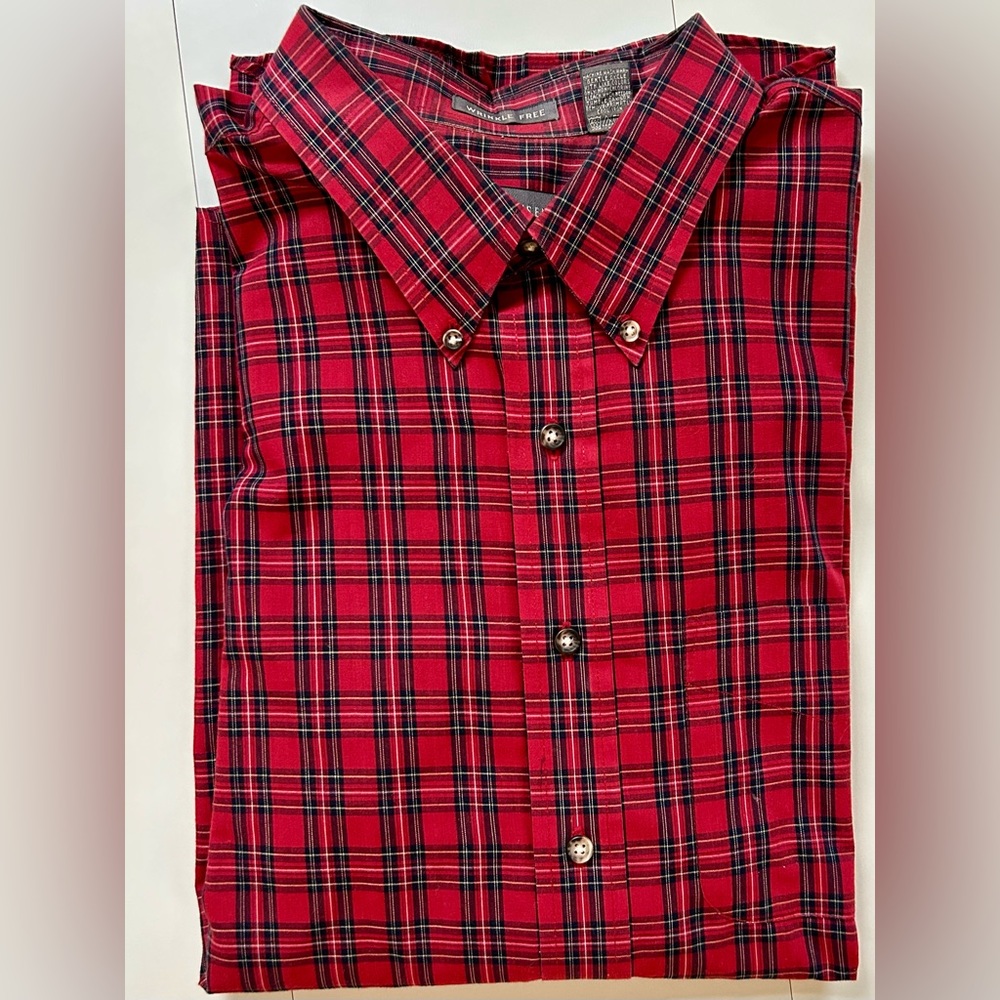 VAN HEUSEN WRINKLE FREE LONG SLEEVE DRESS SHIRT XXL